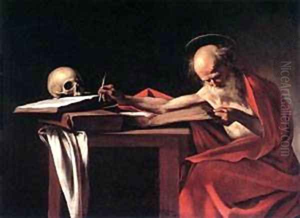 St Jerome2 Oil Painting by Caravaggio