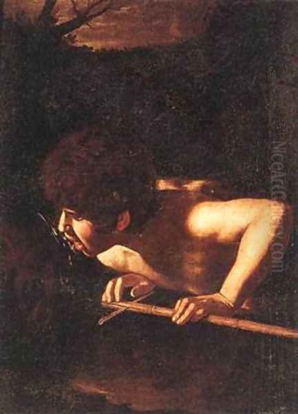 St John the Baptist at the Well Oil Painting by Caravaggio