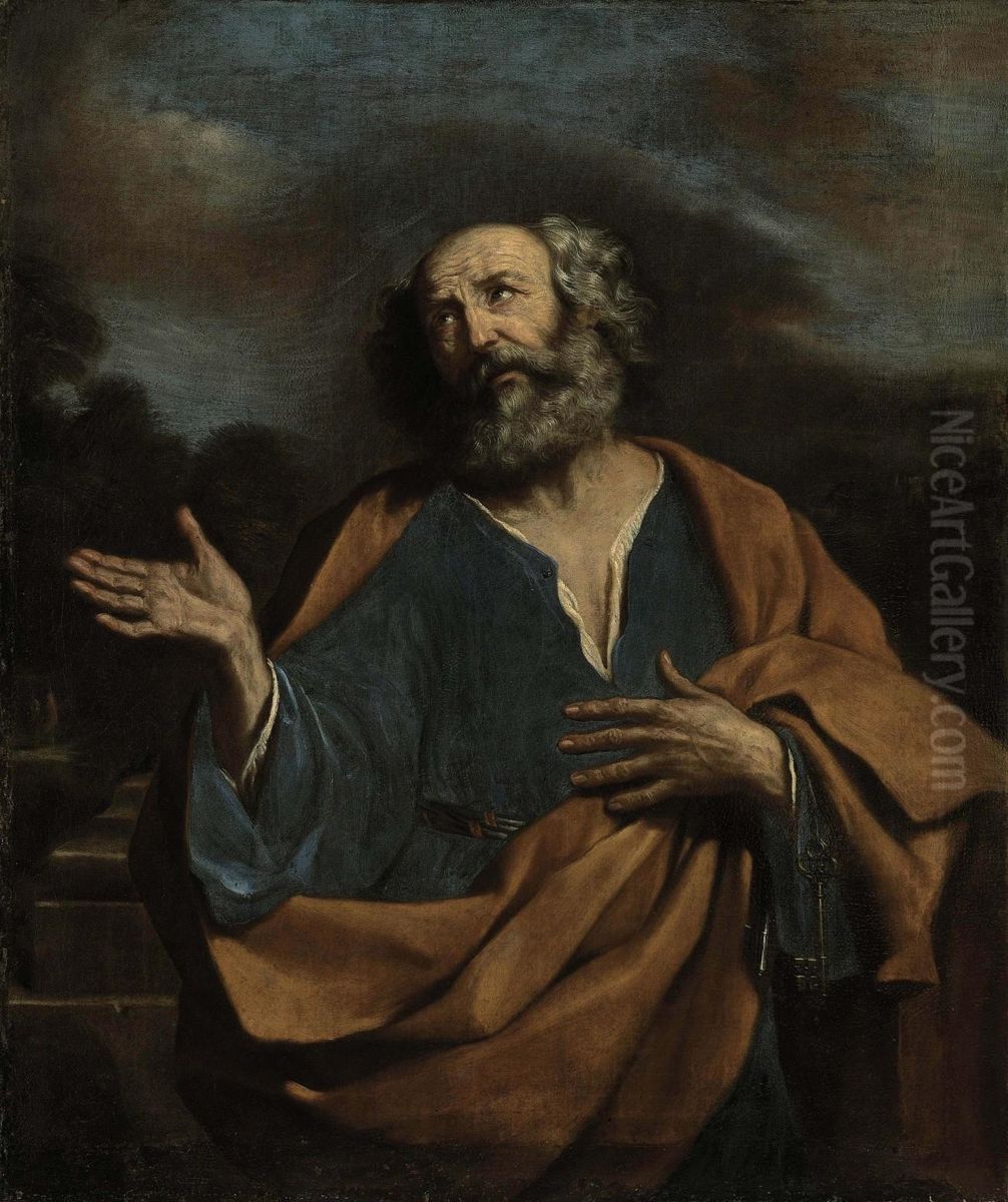 Saint Peter Oil Painting by Giovanni Francesco Barbieri