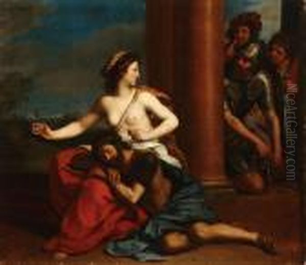 Samson And Delilah Oil Painting by Giovanni Francesco Barbieri