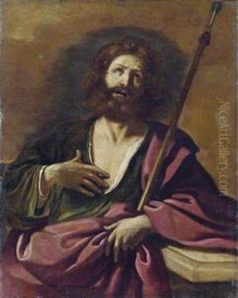 Thomas The Apostle Oil Painting by Giovanni Francesco Barbieri