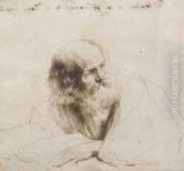 - Portrait Of An Evangelist Oil Painting by Giovanni Francesco Barbieri