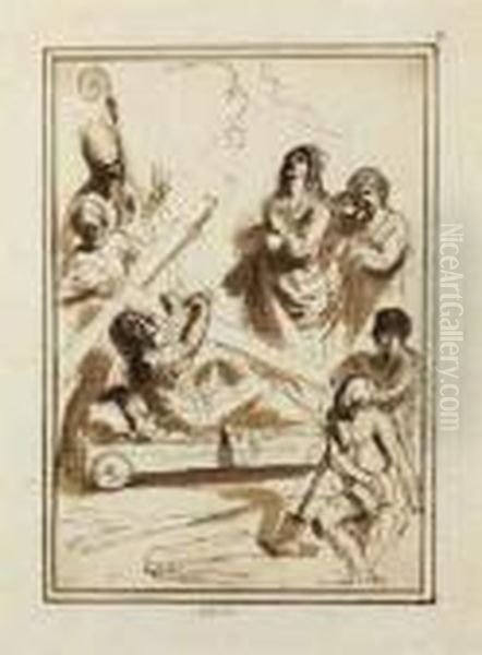 The Finding Of The True Cross Oil Painting by Giovanni Francesco Barbieri