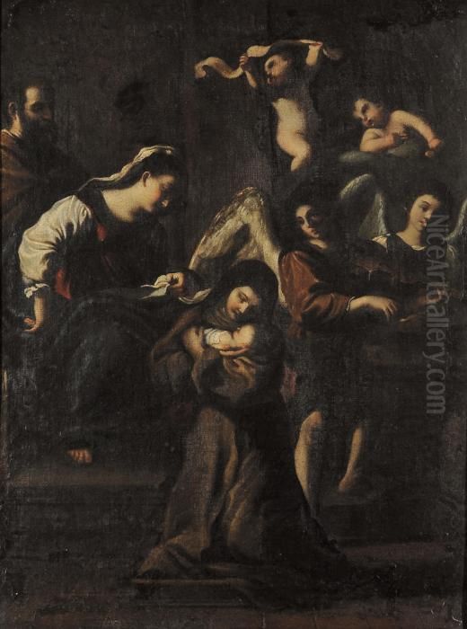 Visione Di Santa Chiara Oil Painting by Giovanni Francesco Barbieri
