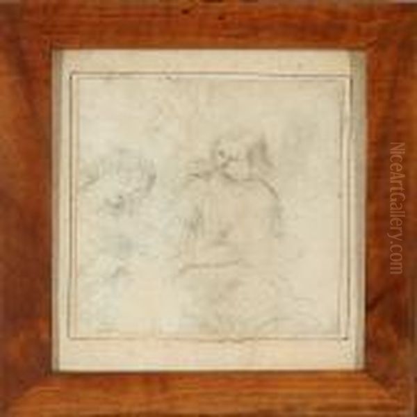 A Saint Oil Painting by Giovanni Francesco Barbieri