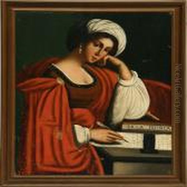 Sibilla Persica Oil Painting by Giovanni Francesco Barbieri