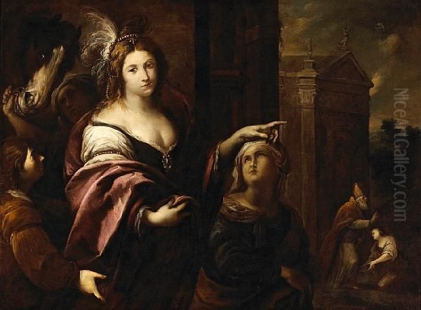 The Parable Of The Rich Courtesan Oil Painting by Giovanni Francesco Barbieri