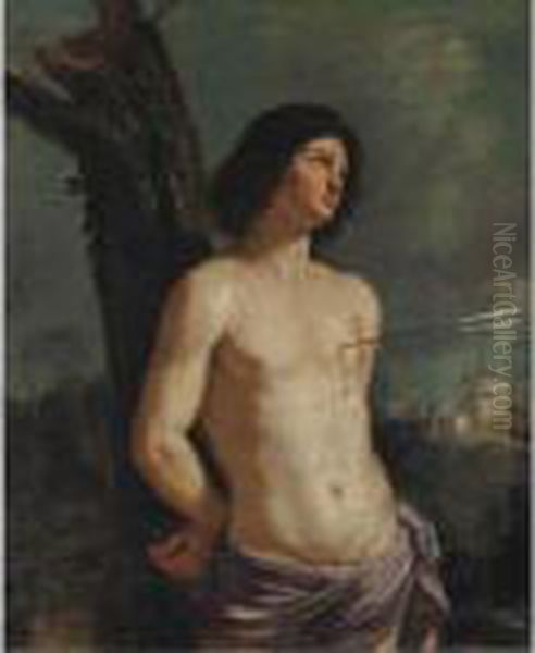 San Sebastiano Oil Painting by Giovanni Francesco Barbieri