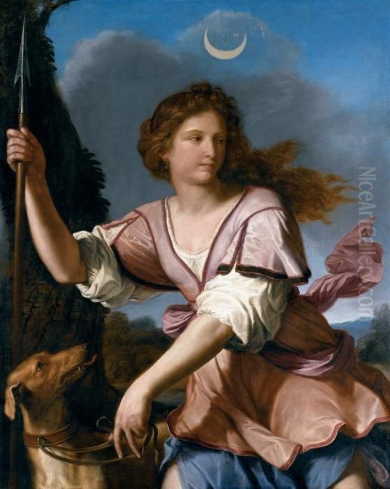Diana Oil Painting by Giovanni Francesco Barbieri