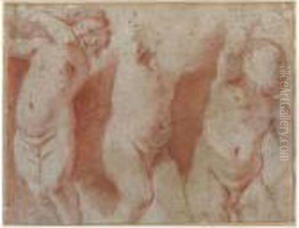 Studio Di Tre Putti Oil Painting by Giovanni Francesco Barbieri