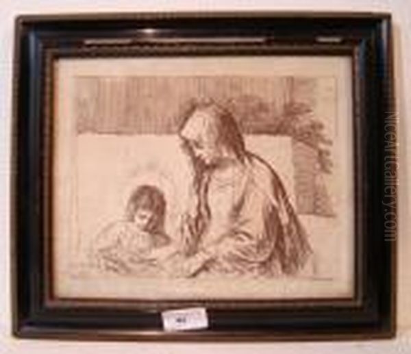 Madonna And Child Oil Painting by Giovanni Francesco Barbieri