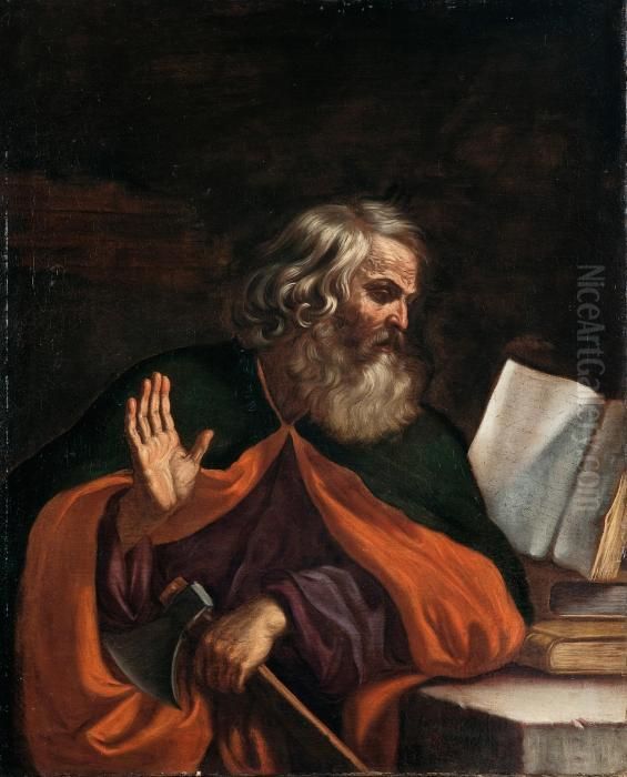 San Mattia Apostolo Oil Painting by Giovanni Francesco Barbieri