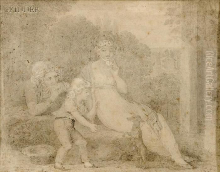 Man Writing Oil Painting by Giovanni Francesco Barbieri