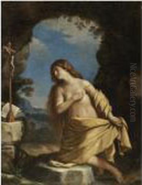 The Penitent Magdalene Oil Painting by Giovanni Francesco Barbieri