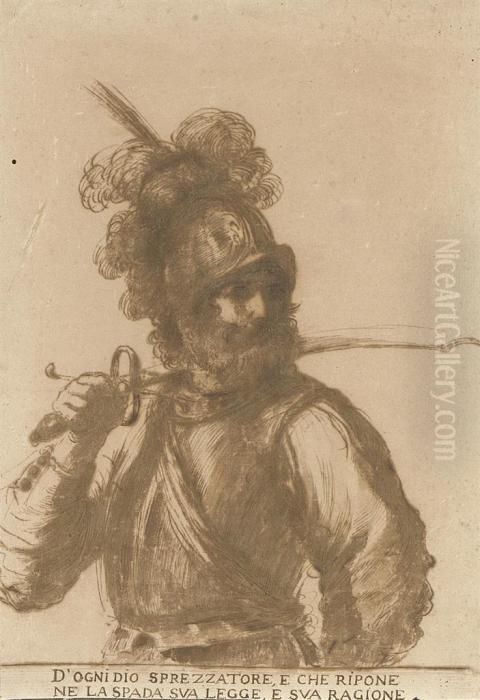 Argante Oil Painting by Giovanni Francesco Barbieri