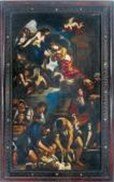 The Assumption Of Saint Petronilla Oil Painting by Giovanni Francesco Barbieri