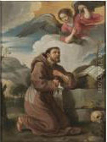 Saint Francis Oil Painting by Giovanni Francesco Barbieri