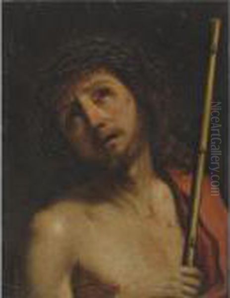 Christ Crowned With Thorns Oil Painting by Giovanni Francesco Barbieri