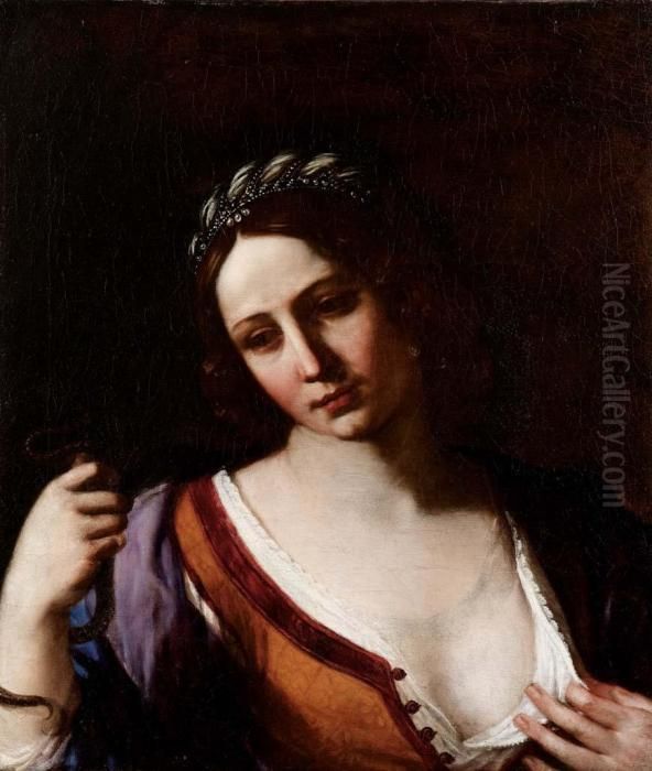 Cleopatra Oil Painting by Giovanni Francesco Barbieri