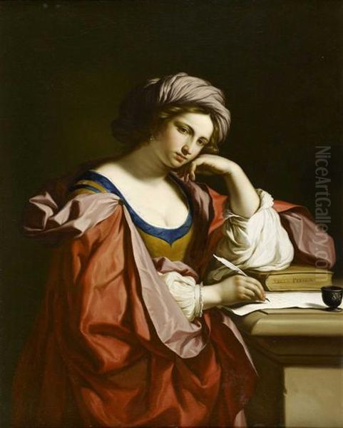 Sybilla Persica Oil Painting by Giovanni Francesco Barbieri