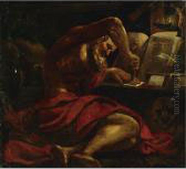 Saint Jerome Oil Painting by Giovanni Francesco Barbieri