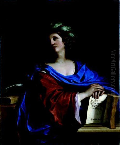 Sibilla Samia Oil Painting by Giovanni Francesco Barbieri