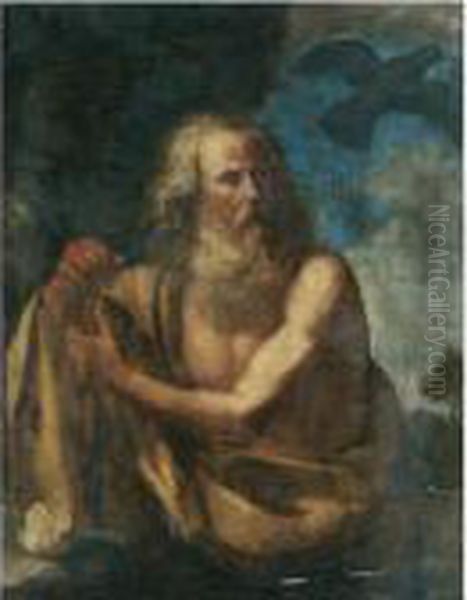 Saint Paul The Hermit Oil Painting by Giovanni Francesco Barbieri