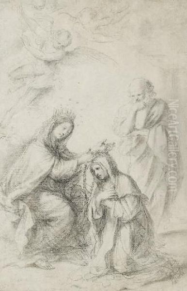 La Vision De Sainte Therese D'avila Oil Painting by Giovanni Francesco Barbieri