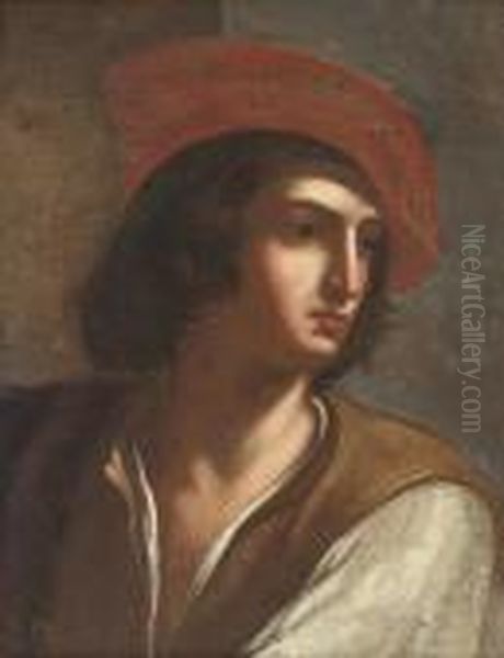 The Boy David Oil Painting by Giovanni Francesco Barbieri