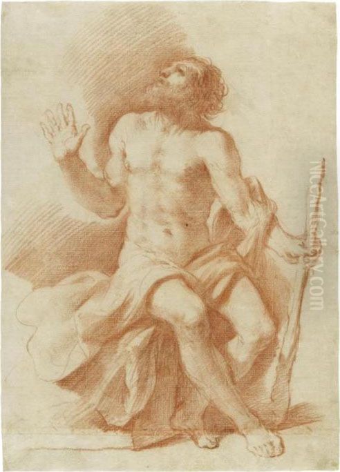 St Paul The Hermit Oil Painting by Giovanni Francesco Barbieri