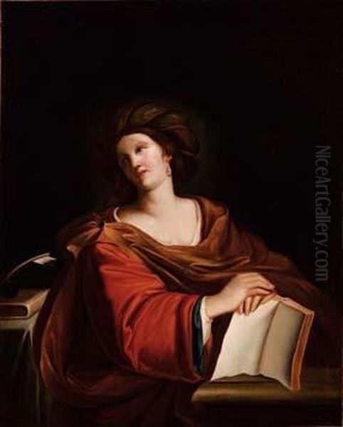Sibilla Samia Oil Painting by Giovanni Francesco Barbieri