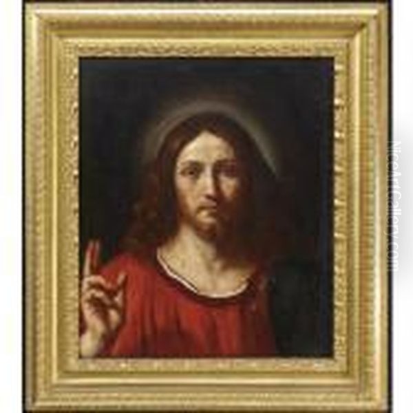 Cristo Benedicente Oil Painting by Giovanni Francesco Barbieri
