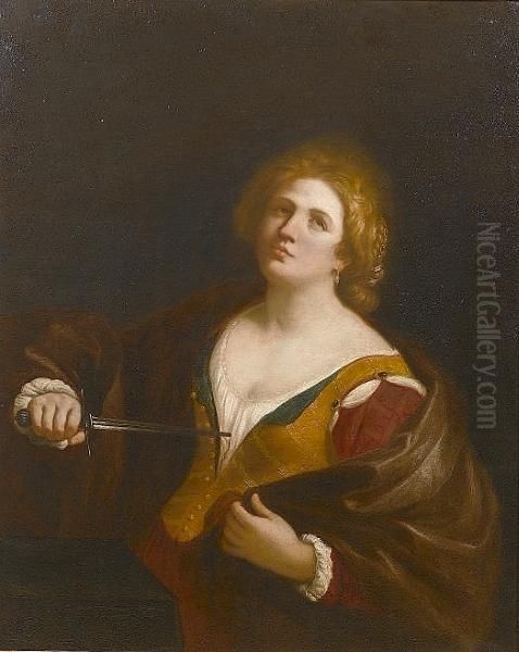 Lucretia Oil Painting by Giovanni Francesco Barbieri