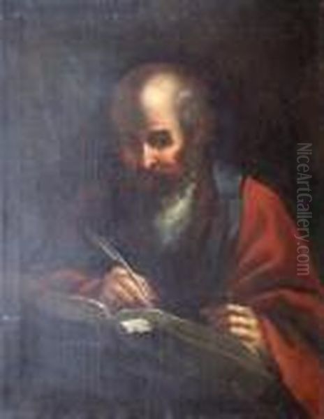 Saint-mathieu. Oil Painting by Giovanni Francesco Barbieri