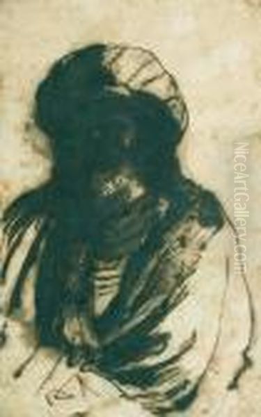 Etude D'homme En Buste Oil Painting by Giovanni Francesco Barbieri