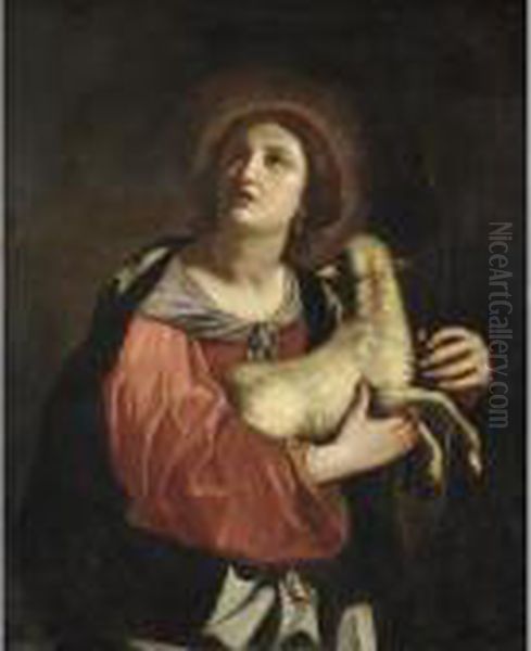 Sant'agnese Oil Painting by Giovanni Francesco Barbieri