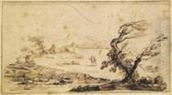 Paesaggio Oil Painting by Giovanni Francesco Barbieri