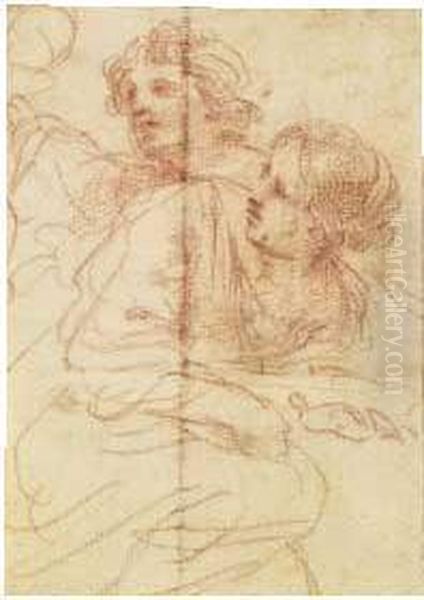 Studio Di Figure Oil Painting by Giovanni Francesco Barbieri