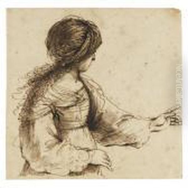 Fortune Teller Oil Painting by Giovanni Francesco Barbieri