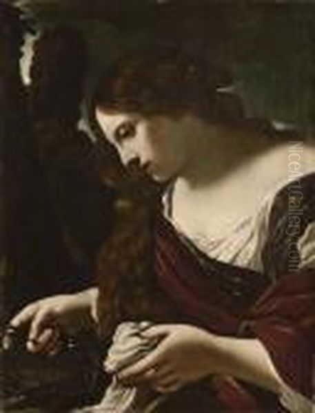 Santa Veronica Oil Painting by Giovanni Francesco Barbieri