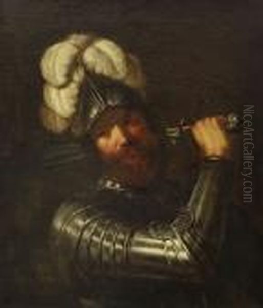 Krieger Oil Painting by Giovanni Francesco Barbieri