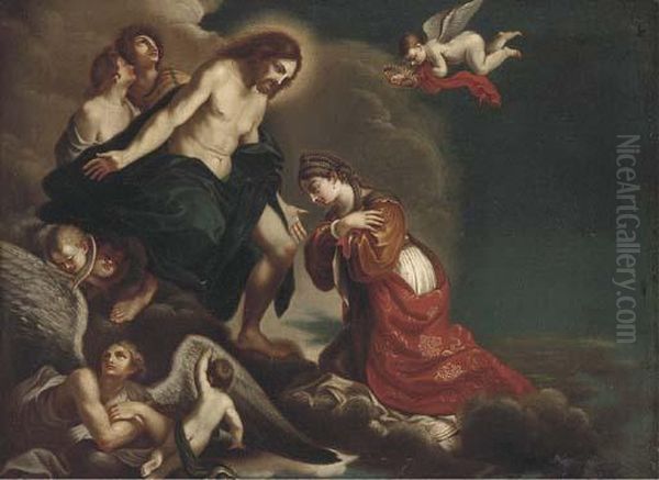 The Assumption Of Saint Petronilla Oil Painting by Giovanni Francesco Barbieri
