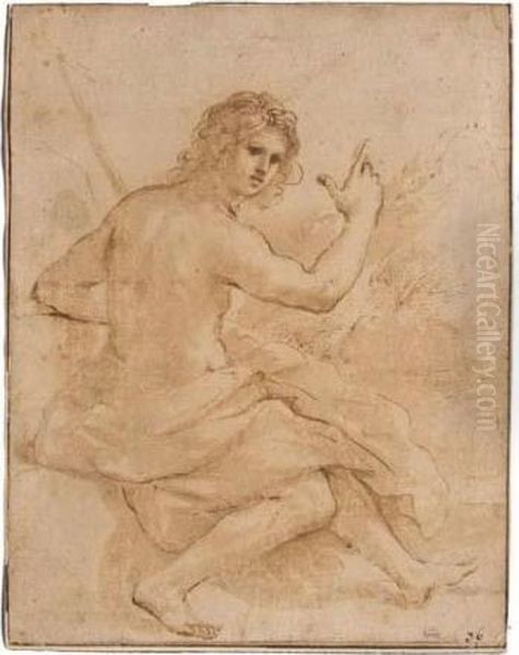 Saint John The Baptist Oil Painting by Giovanni Francesco Barbieri