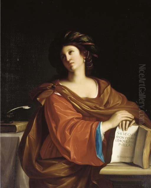 The Samia Sybil Oil Painting by Giovanni Francesco Barbieri