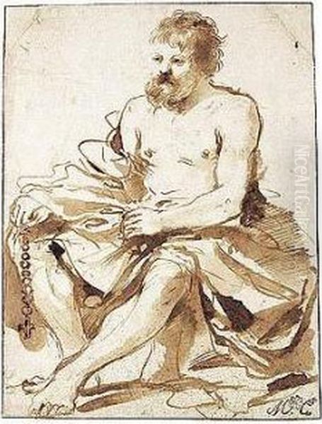 Called Il Oil Painting by Giovanni Francesco Barbieri