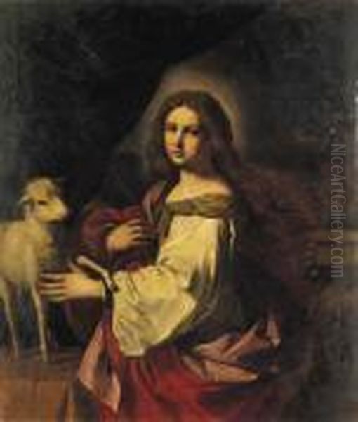 Sant'agnese Oil Painting by Giovanni Francesco Barbieri