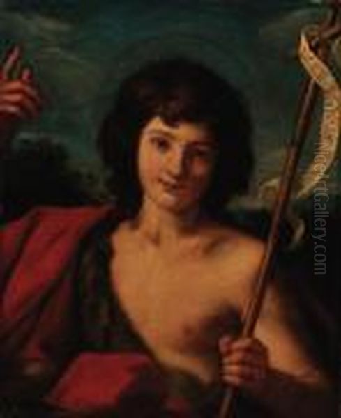 The Infant Saint John The Baptist Oil Painting by Giovanni Francesco Barbieri
