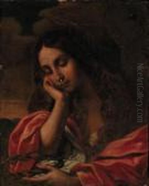 The Penitent Magdalene Oil Painting by Giovanni Francesco Barbieri
