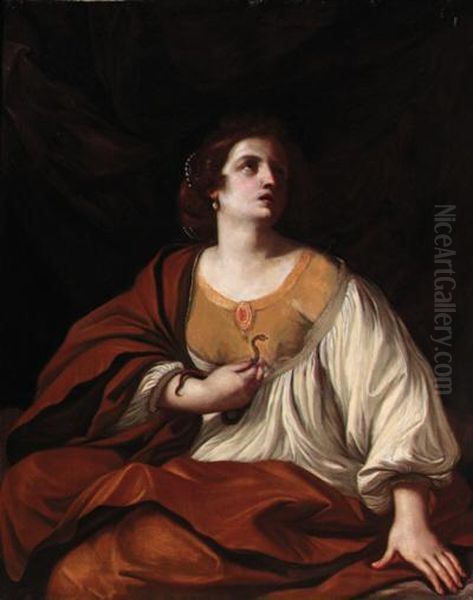 Cleopatra Oil Painting by Giovanni Francesco Barbieri