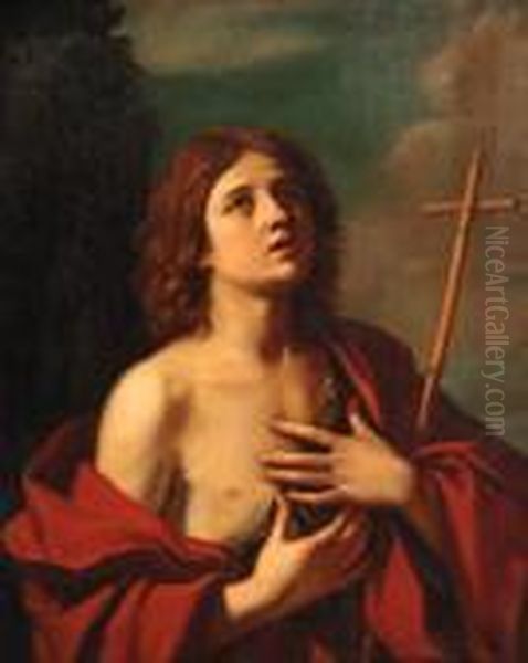 Saint John The Baptist Oil Painting by Giovanni Francesco Barbieri